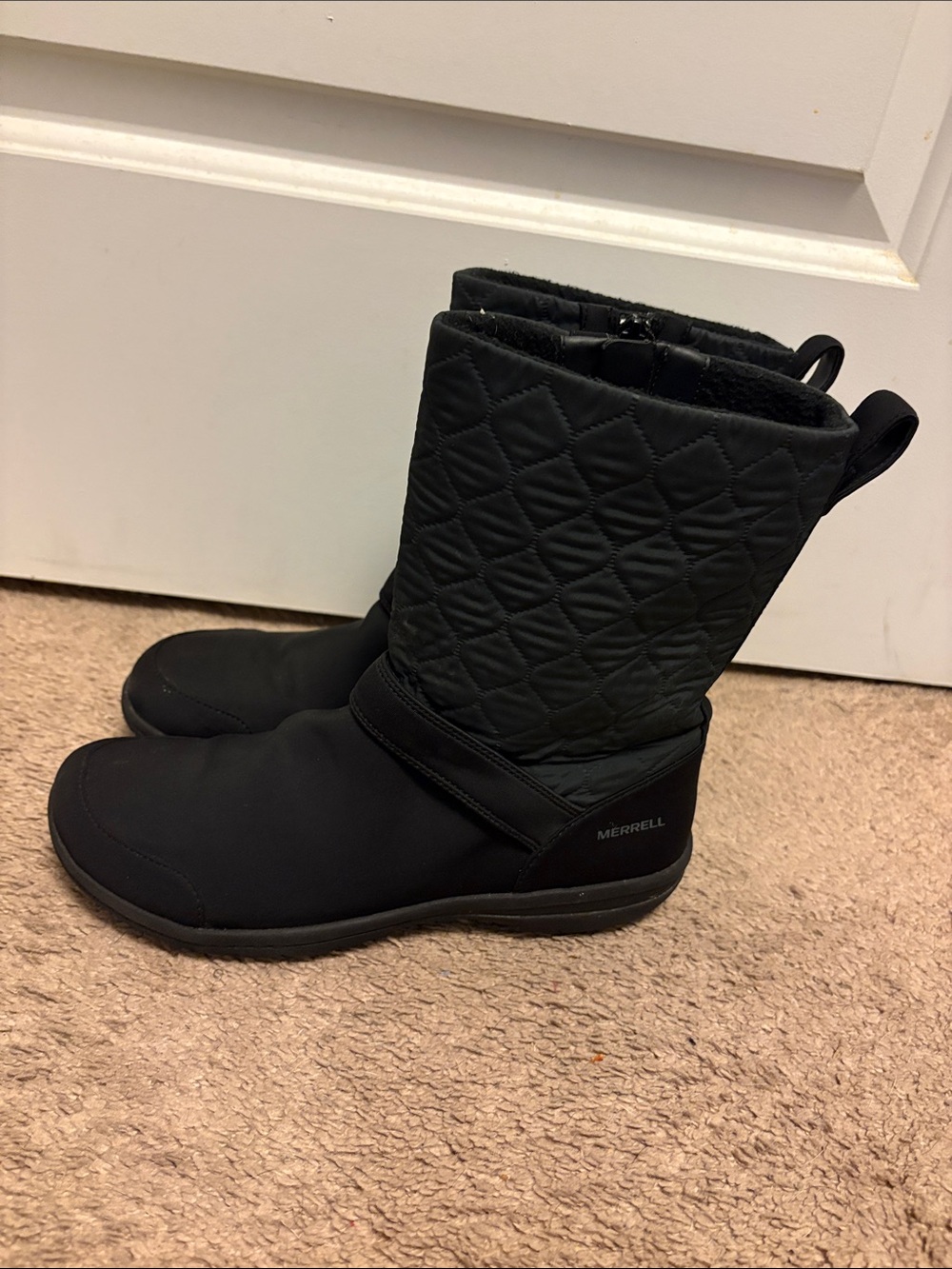 Merrell Women's Black Quilted Mid-Calf Winter Boots